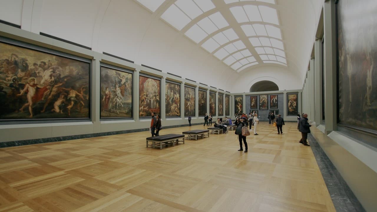 Modern art museum gallery interior