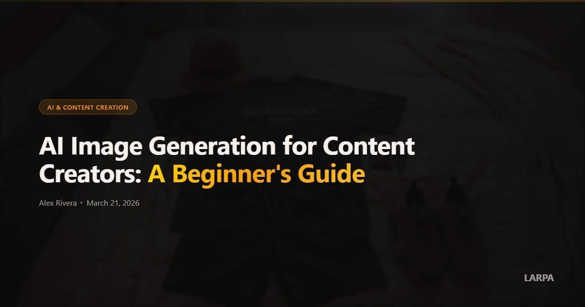 AI image generation beginner guide for content creators