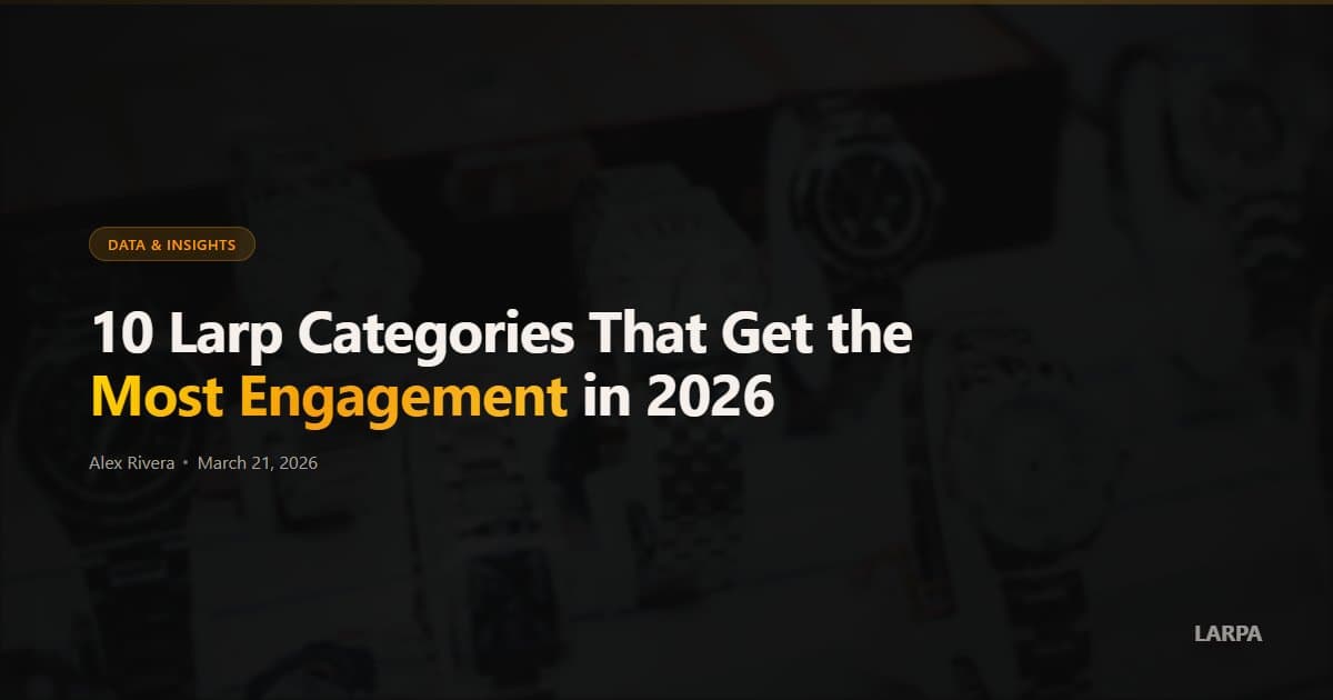 10 larp categories ranked by social media engagement